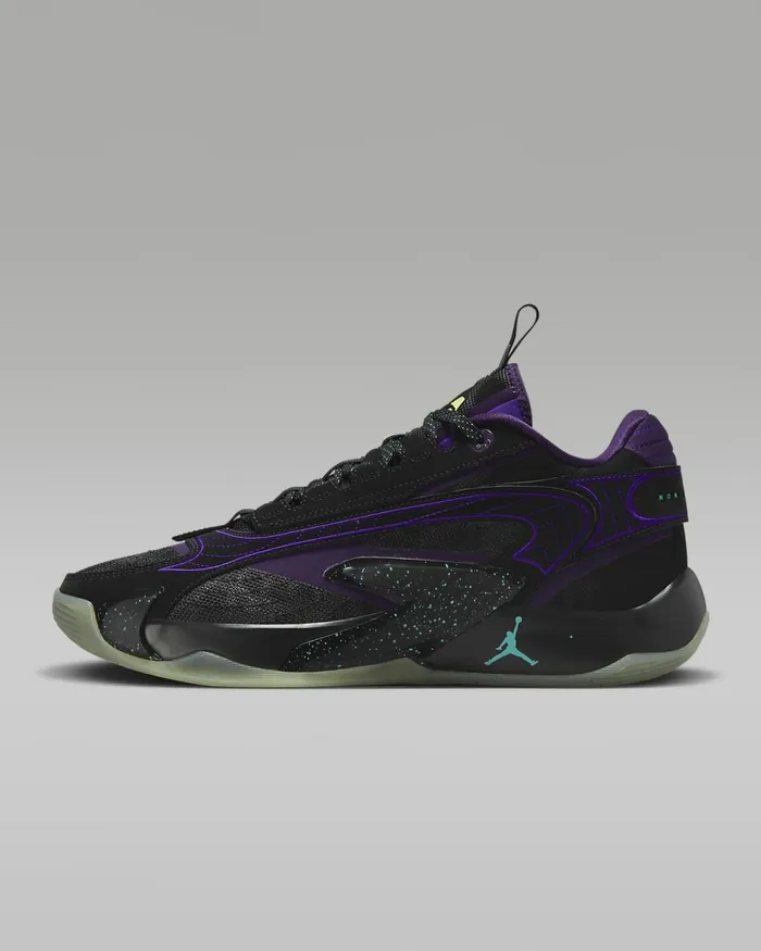 Men Luka 2 039LukAi039 Blackgrand Purpleaurora Greenglow Nike Jordan