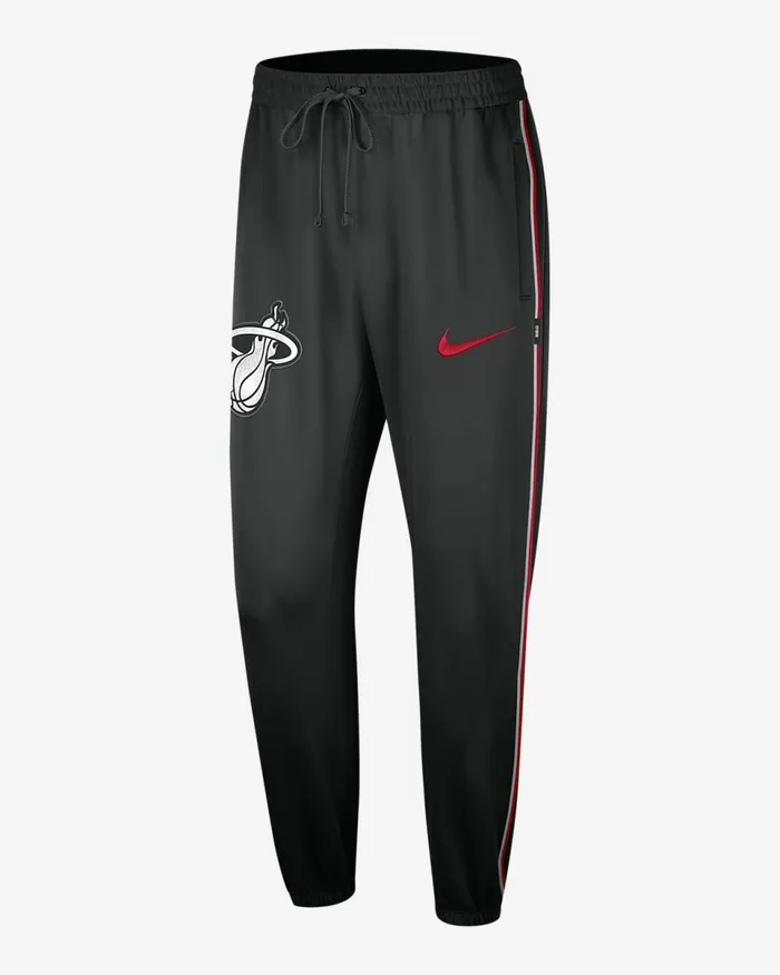 Men Miami Heat Showtime City Edition Black Nike Trousers And Tights