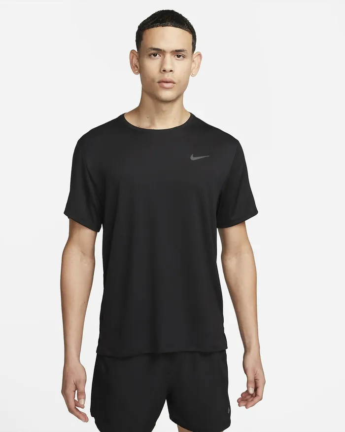 Men Miler Black Nike Tops And TShirts