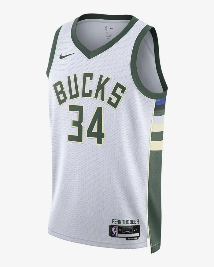 Men Milwaukee Bucks Association Edition 202223 White Nike Kits And Jerseys