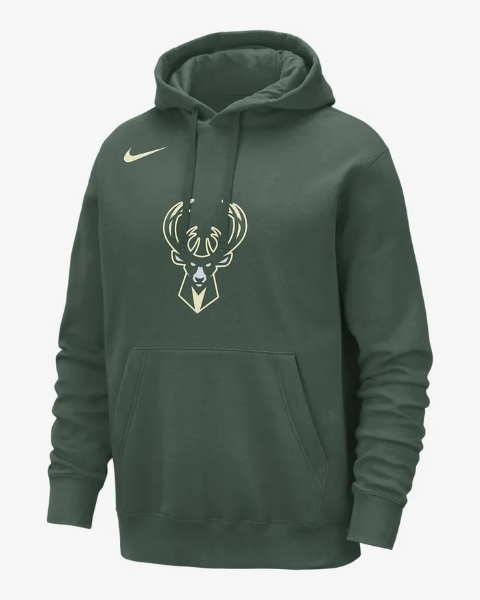 Men Milwaukee Bucks Club Fir Nike Hoodies And Sweatshirts