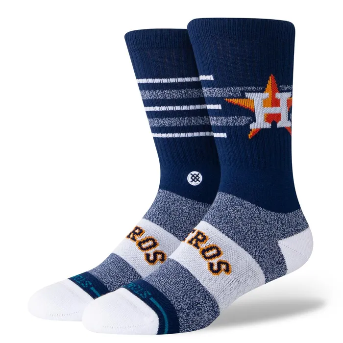Men MLB X 2024 Closer Crew Socks Closer Astros 8211 Navy Stance Crew