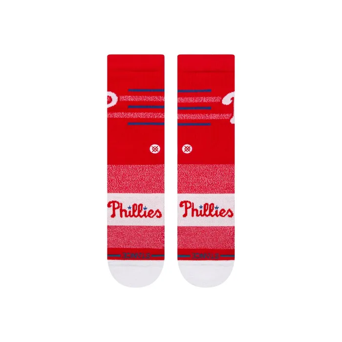 Men MLB X 2024 Closer Crew Socks Closer Phillies 8211 Red Stance Crew