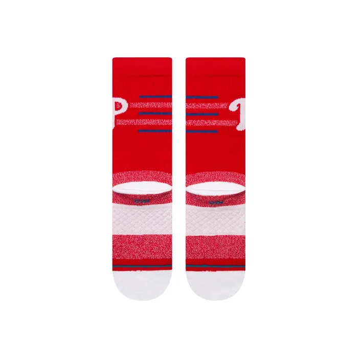 Men MLB X 2024 Closer Crew Socks Closer Phillies 8211 Red Stance Crew