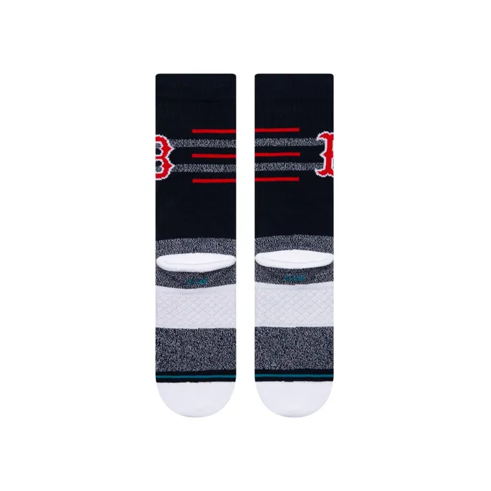 Men MLB X 2024 Closer Crew Socks Closer Red Sox 8211 Navy Stance Crew