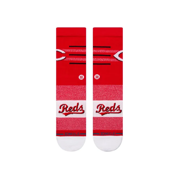 Men MLB X 2024 Closer Crew Socks Closer Reds 8211 Red Stance Crew