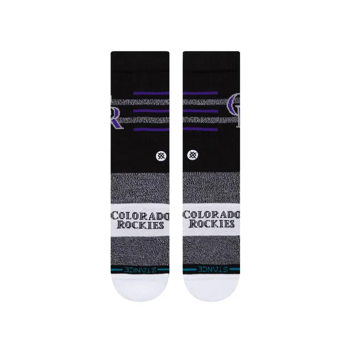 Men MLB X 2024 Closer Crew Socks Closer Rockies 8211 Black Stance Crew