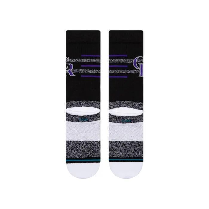 Men MLB X 2024 Closer Crew Socks Closer Rockies 8211 Black Stance Crew