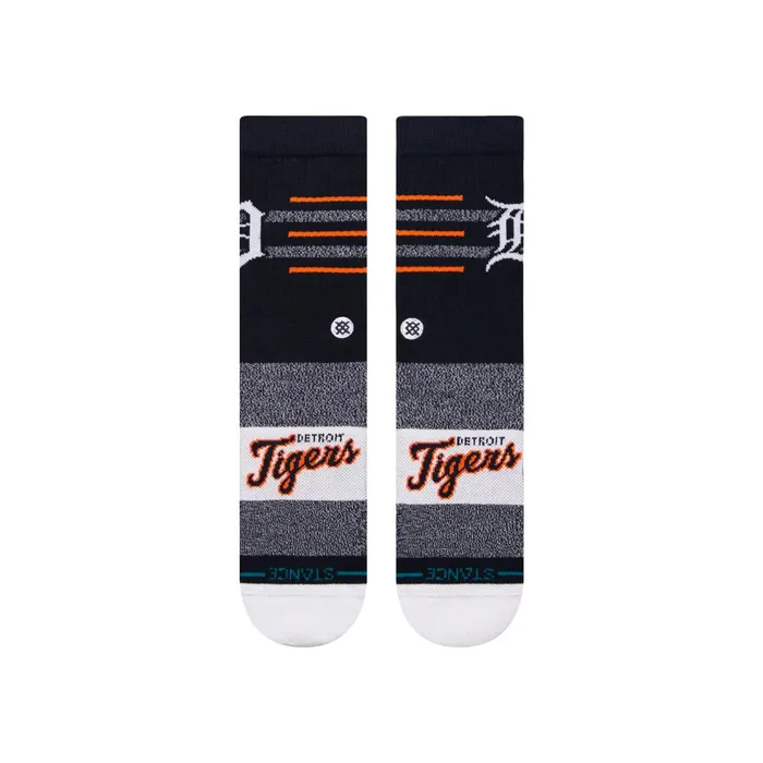 Men MLB X 2024 Closer Crew Socks Closer Tigers 8211 Navy Stance Crew