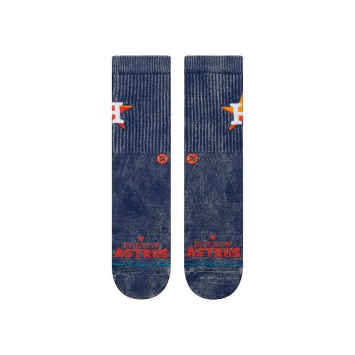 Men MLB X 2024 Fade Crew Socks Fade Astros 8211 Navy Stance Crew