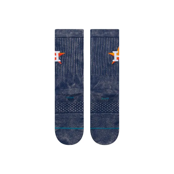 Men MLB X 2024 Fade Crew Socks Fade Astros 8211 Navy Stance Crew