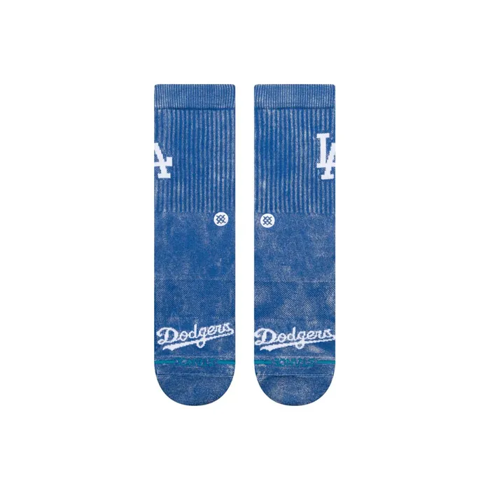 Men MLB X 2024 Fade Crew Socks Fade Dodgers 8211 Blue Stance Crew