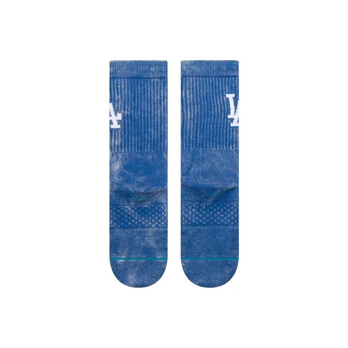 Men MLB X 2024 Fade Crew Socks Fade Dodgers 8211 Blue Stance Crew