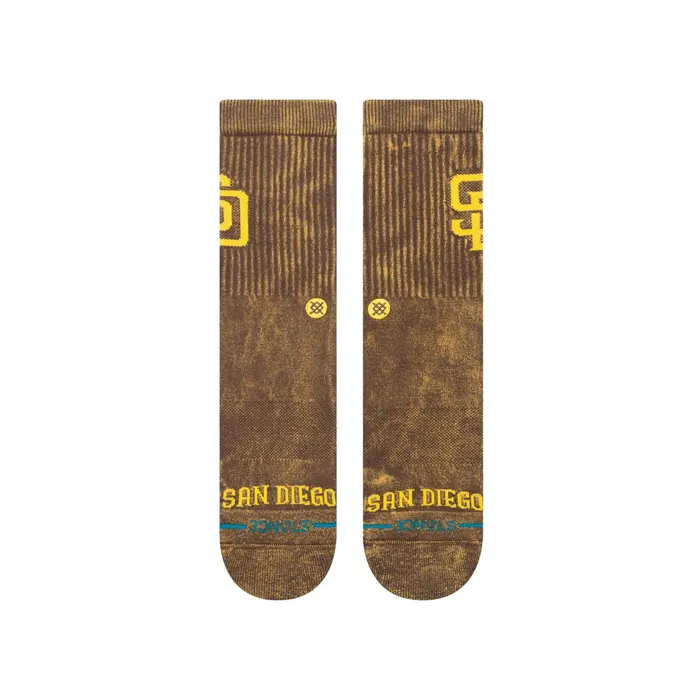 Men MLB X 2024 Fade Crew Socks Fade Padres 8211 Brown Stance Crew