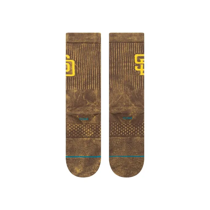 Men MLB X 2024 Fade Crew Socks Fade Padres 8211 Brown Stance Crew