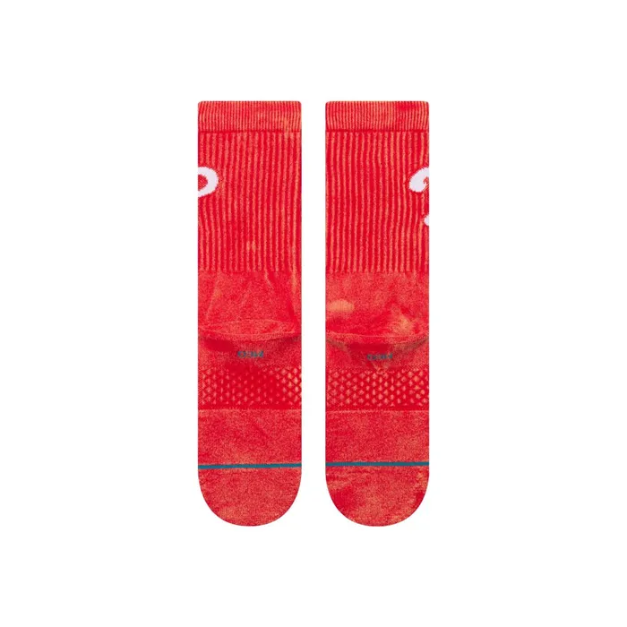 Men MLB X 2024 Fade Crew Socks Fade Phillies 8211 Red Stance Crew