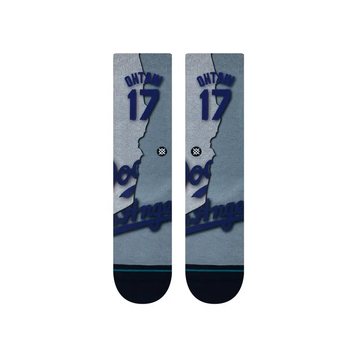 Men MLB X 2024 Players Poly Crew Socks Split Jersey Ohtani 8211 White Stance Crew