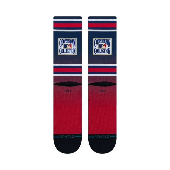 Men MLB X Cooperstown Collection Poly Crew Socks Los Angeles Angels 8211 Multi Stance Crew
