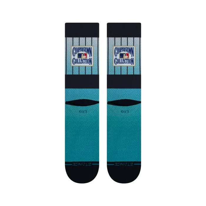 Men MLB X Cooperstown Collection Poly Crew Socks Miami Marlins 8211 Multi Stance Crew