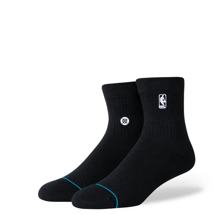 Men NBA Logoman Quarter Socks Black Stance Quarter