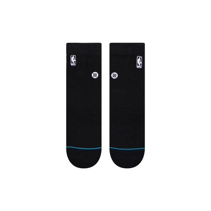 Men NBA Logoman Quarter Socks Black Stance Quarter