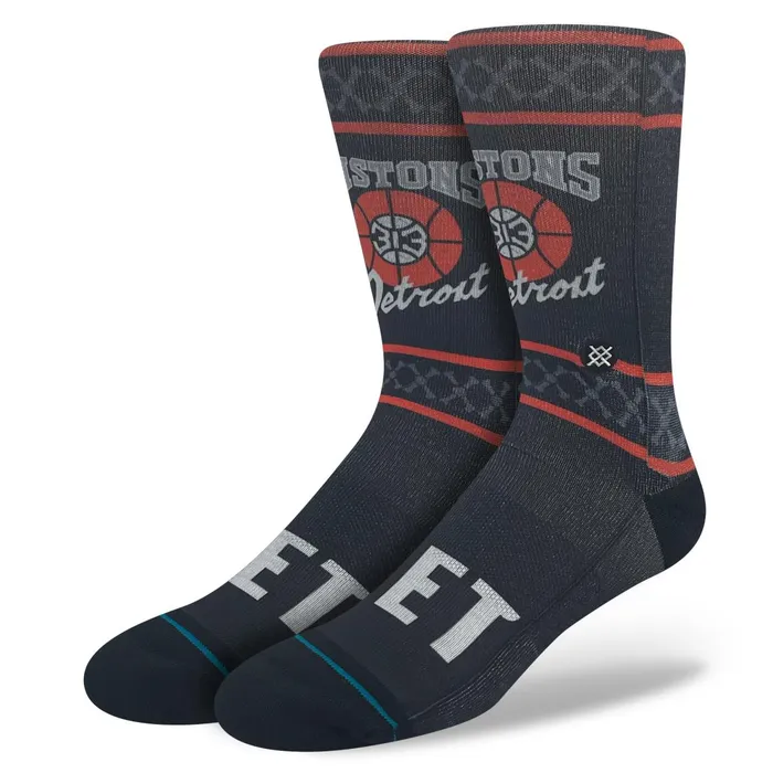 Men NBA X 2024 City Edition Poly Crew Socks Detroit Pistons Stance Crew