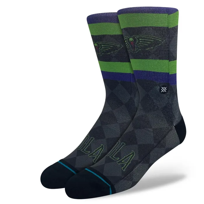 Men NBA X 2024 City Edition Poly Crew Socks New Orleans Pelicans Stance Crew