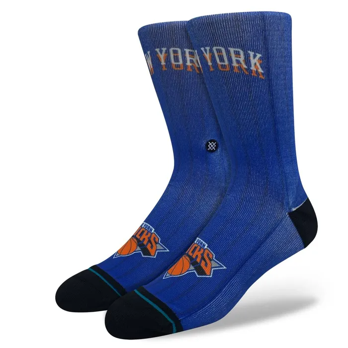Men NBA X 2024 City Edition Poly Crew Socks New York Knicks Stance Crew