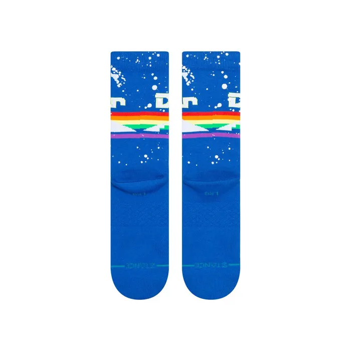 Men NBA X Overspray Crew Socks Denver Nuggets 8211 Royal Stance Crew