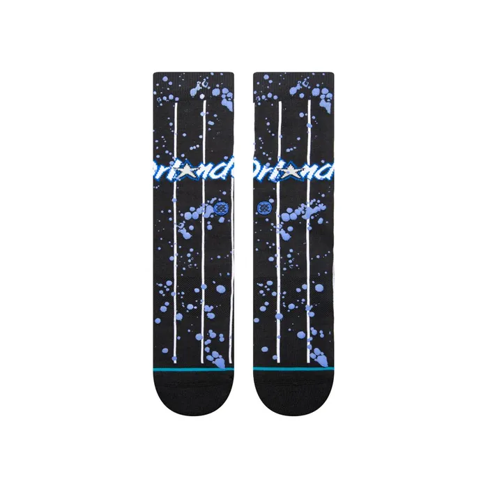 Men NBA X Overspray Crew Socks Orlando Magic 8211 Black Stance Crew