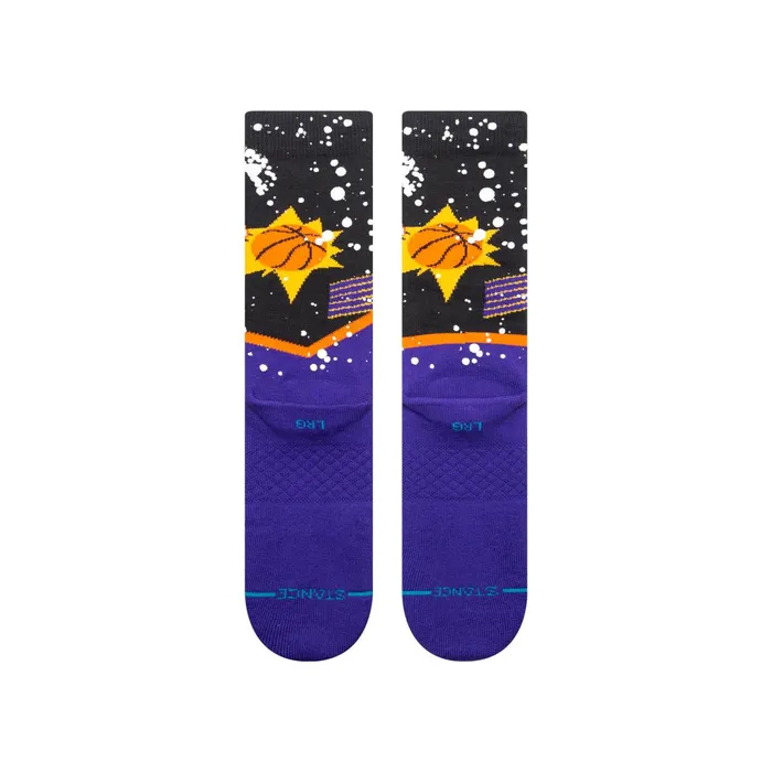 Men NBA X Overspray Crew Socks Phoenix Suns 8211 Black Stance Crew