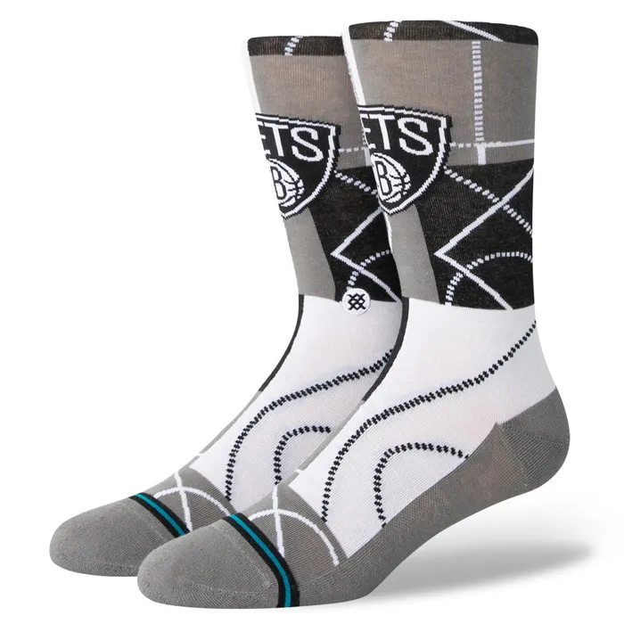 Men NBA Zone Crew Socks Brooklyn Nets Stance Crew