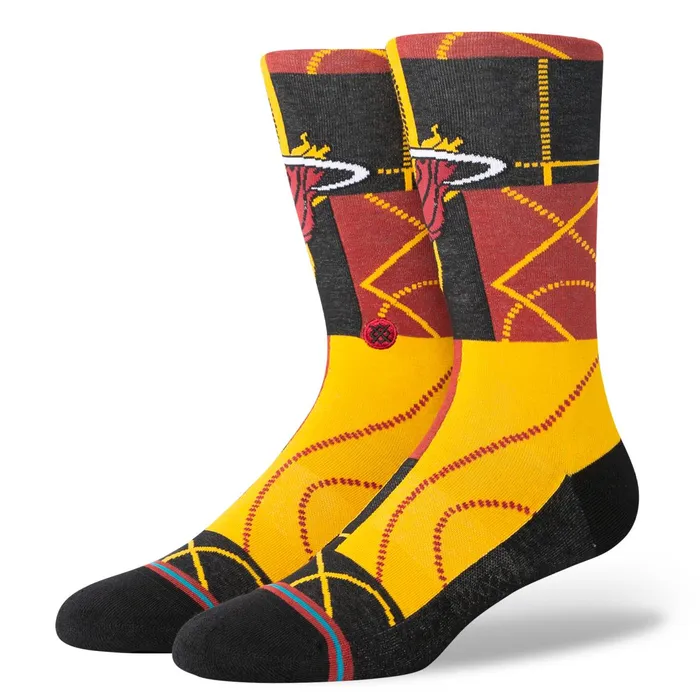 Men NBA Zone Crew Socks Miami Heat Stance Crew