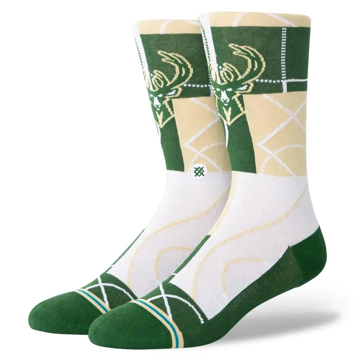 Men NBA Zone Crew Socks Milwaukee Bucks Stance Crew