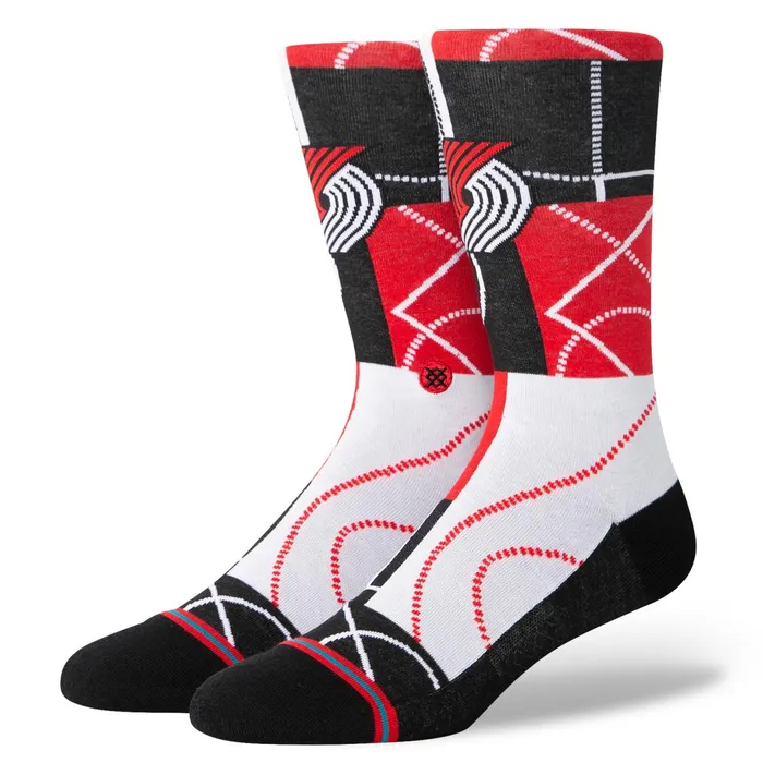 Men NBA Zone Crew Socks Portland Trailblazers Stance Crew