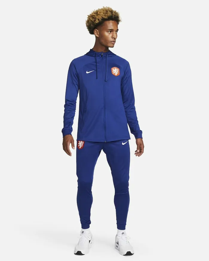 Men Netherlands Strike Deep Royal Bluewhite Nike Tracksuits