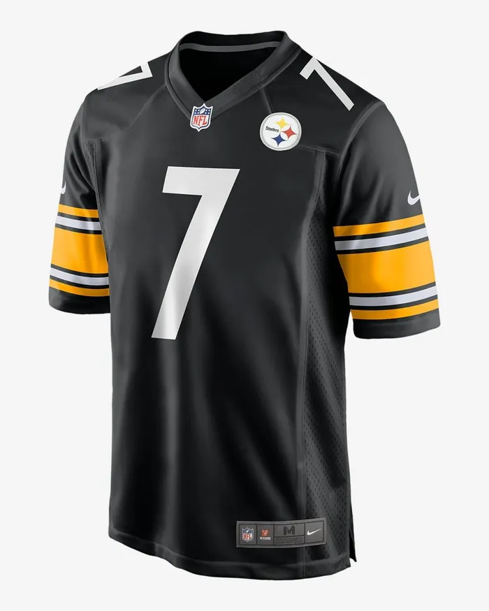 Men Nfl Pittsburgh Steelers Ben Roethlisberger Black Nike Tops And TShirts