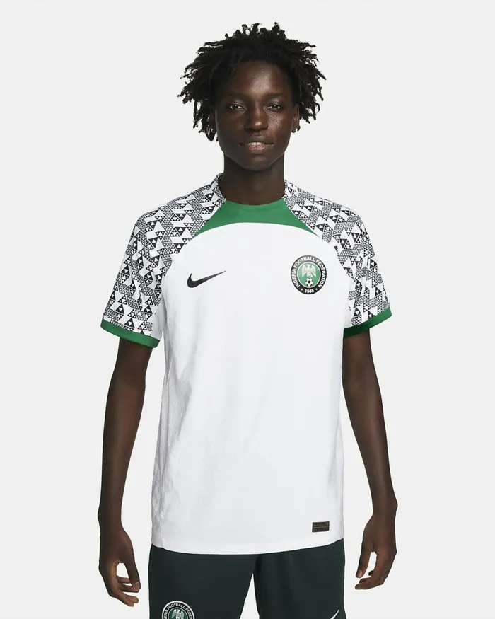 Men Nigeria 202223 Match Away Whitepine Greenblack Nike Kits And Jerseys