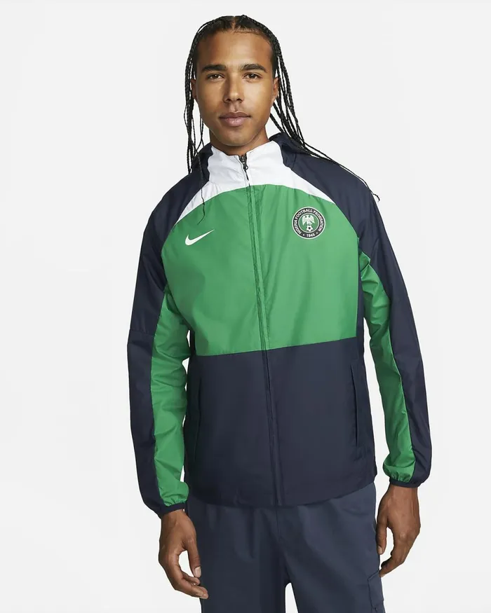 Men Nigeria Awf Pine Greenobsidianwhitewhite Nike Jackets