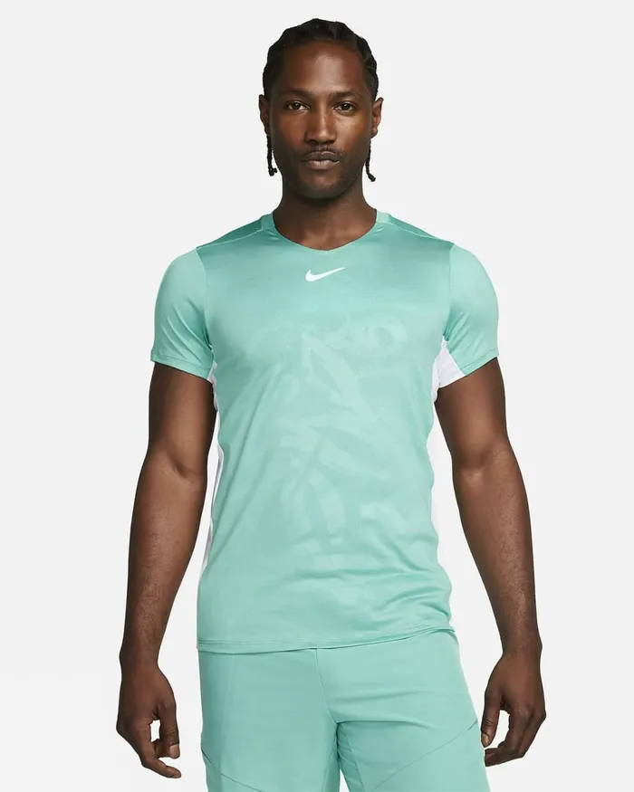 Men Nikecourt DriFit Advantage Washed Tealwhitewhite Nike Tops And TShirts