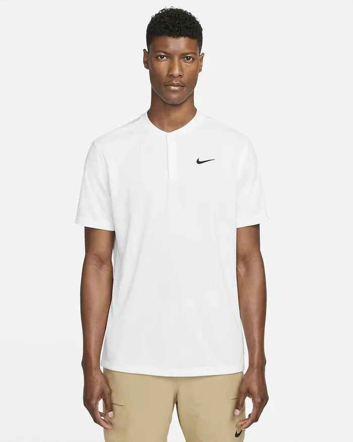 Men Nikecourt DriFit Whiteblack Nike Tops And TShirts