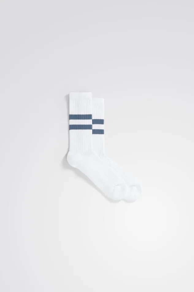 Men Norse Projects Accessories Bjarki Cotton Sport Sock Light Stone Blue