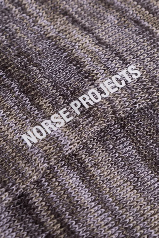 Men Norse Projects Accessories Bjarki Cotton Twist Sock Crocus Purple