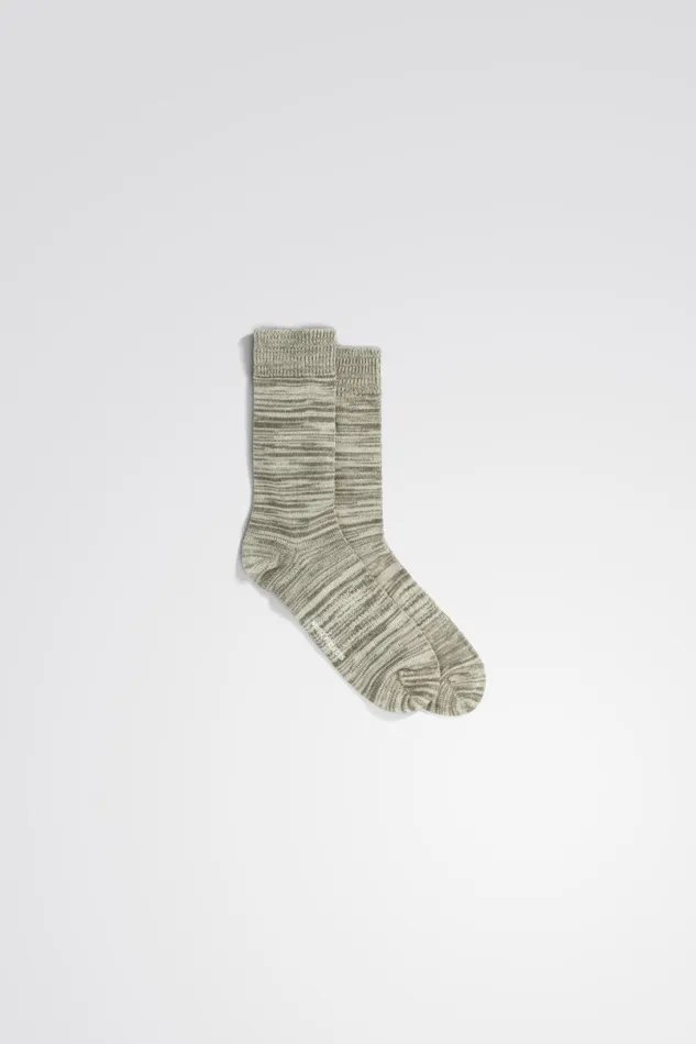 Men Norse Projects Accessories Bjarki Cotton Twist Sock Sediment Green
