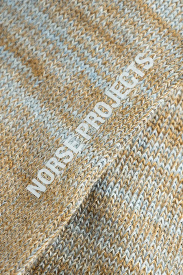 Men Norse Projects Accessories Bjarki Cotton Twist Sock Sediment Green