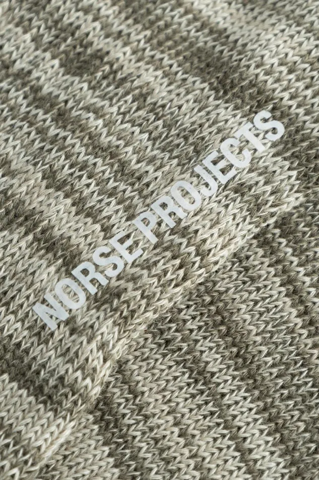Men Norse Projects Accessories Bjarki Cotton Twist Sock Sediment Green