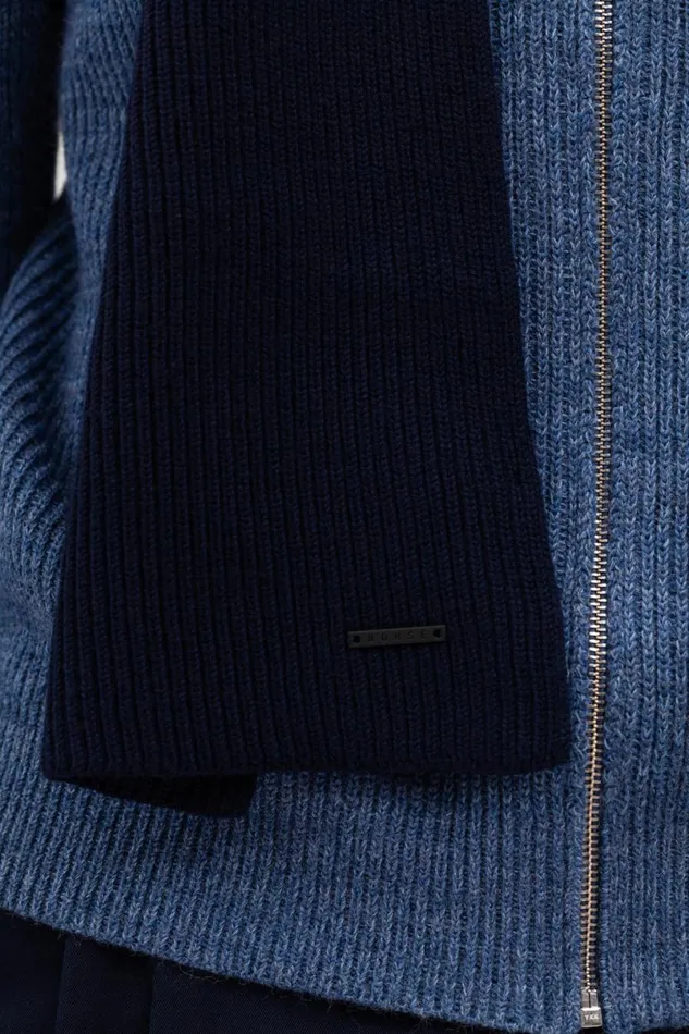 Men Norse Projects Accessories Jannik Merino Rib Scarf Dark Navy