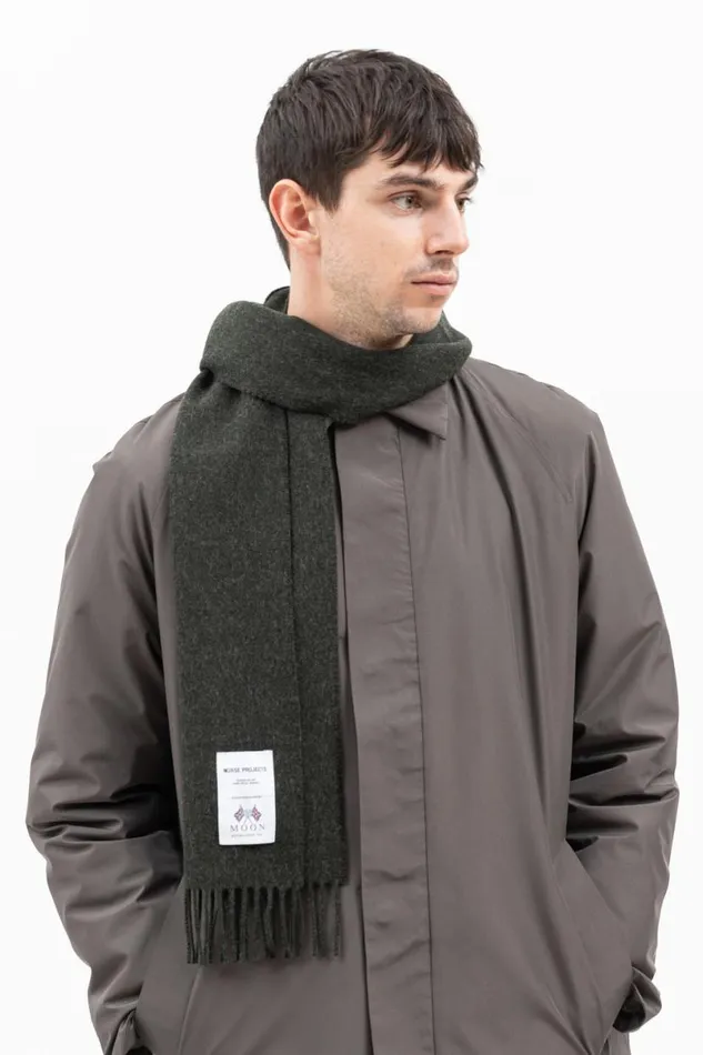 Men Norse Projects Accessories Moon Lambswool Scarf Beech Green