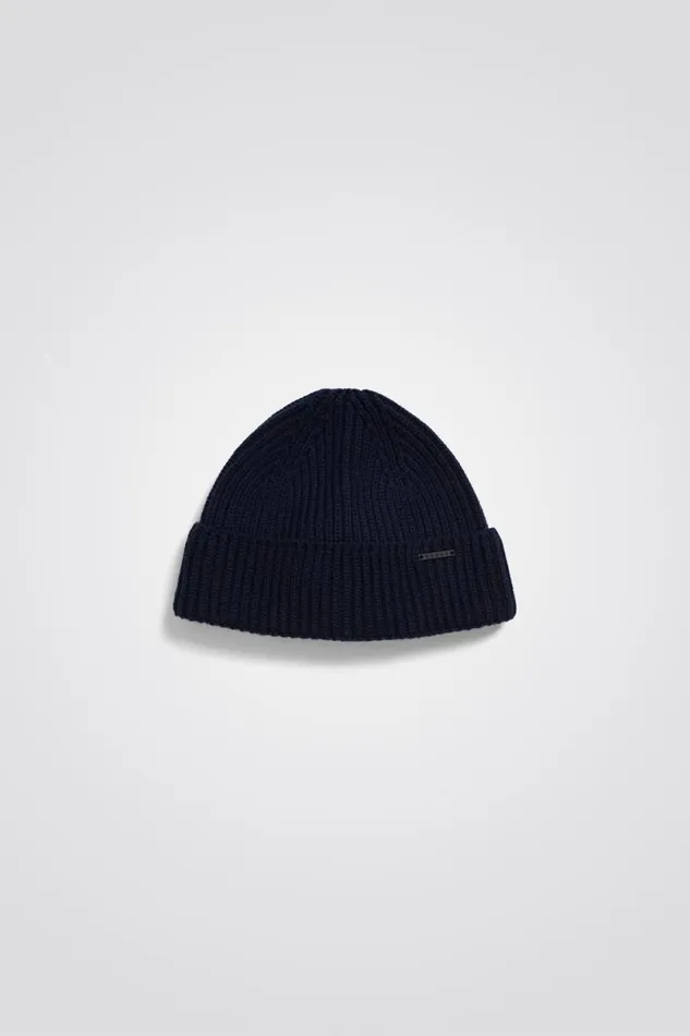 Men Norse Projects Beanies Fine Merino Rib Beanie Dark Navy
