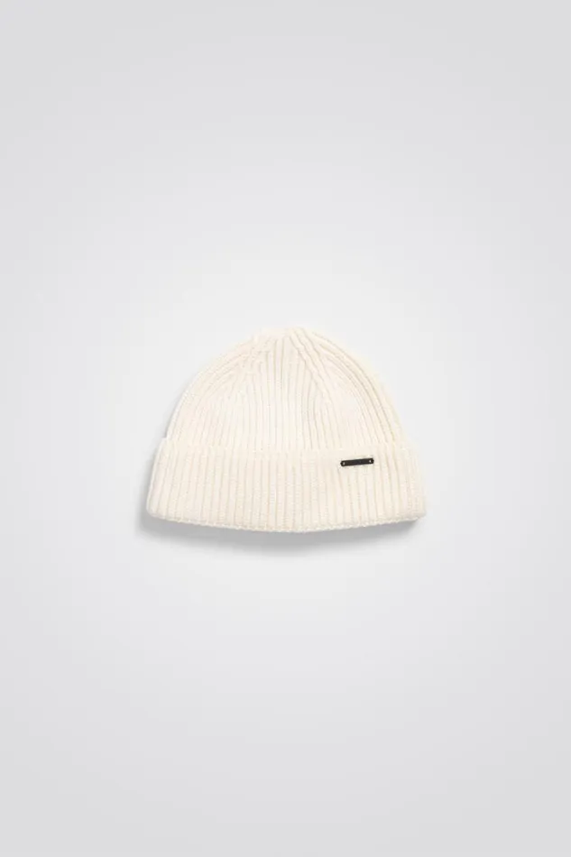 Men Norse Projects Beanies Fine Merino Rib Beanie Ecru